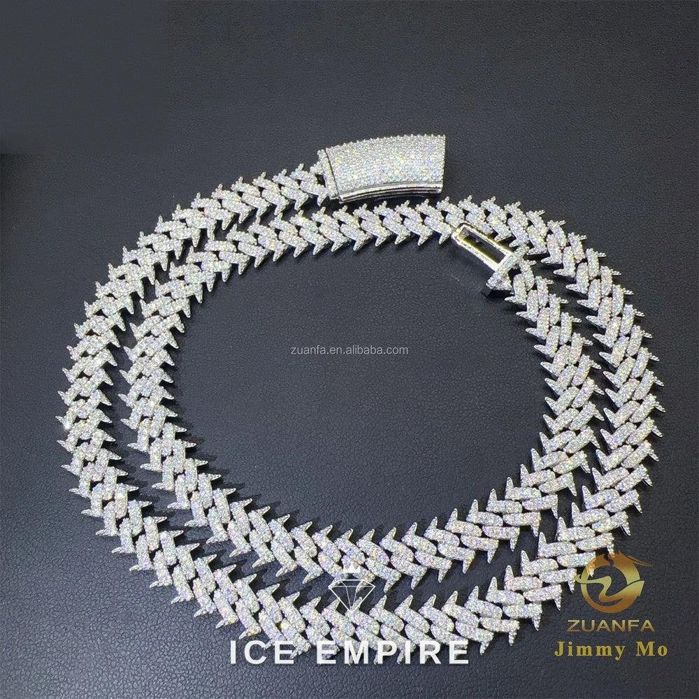 Iced Out Gold Plated Moissanite Cuban Chain