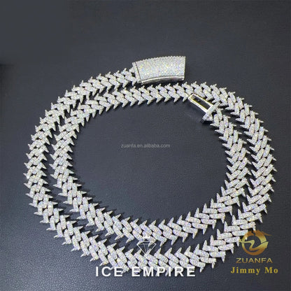 Iced Out Gold Plated Moissanite Cuban Chain