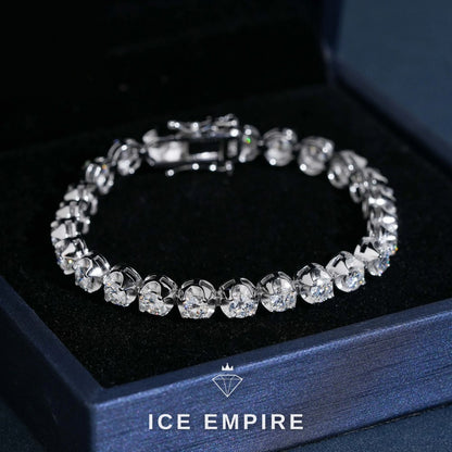 Iced Out 925 Silver Moissanite Tennis Bracelet