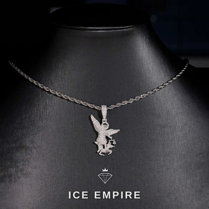 Iced Out Baguette Gold Plated Lab Grown Diamond Pendant
