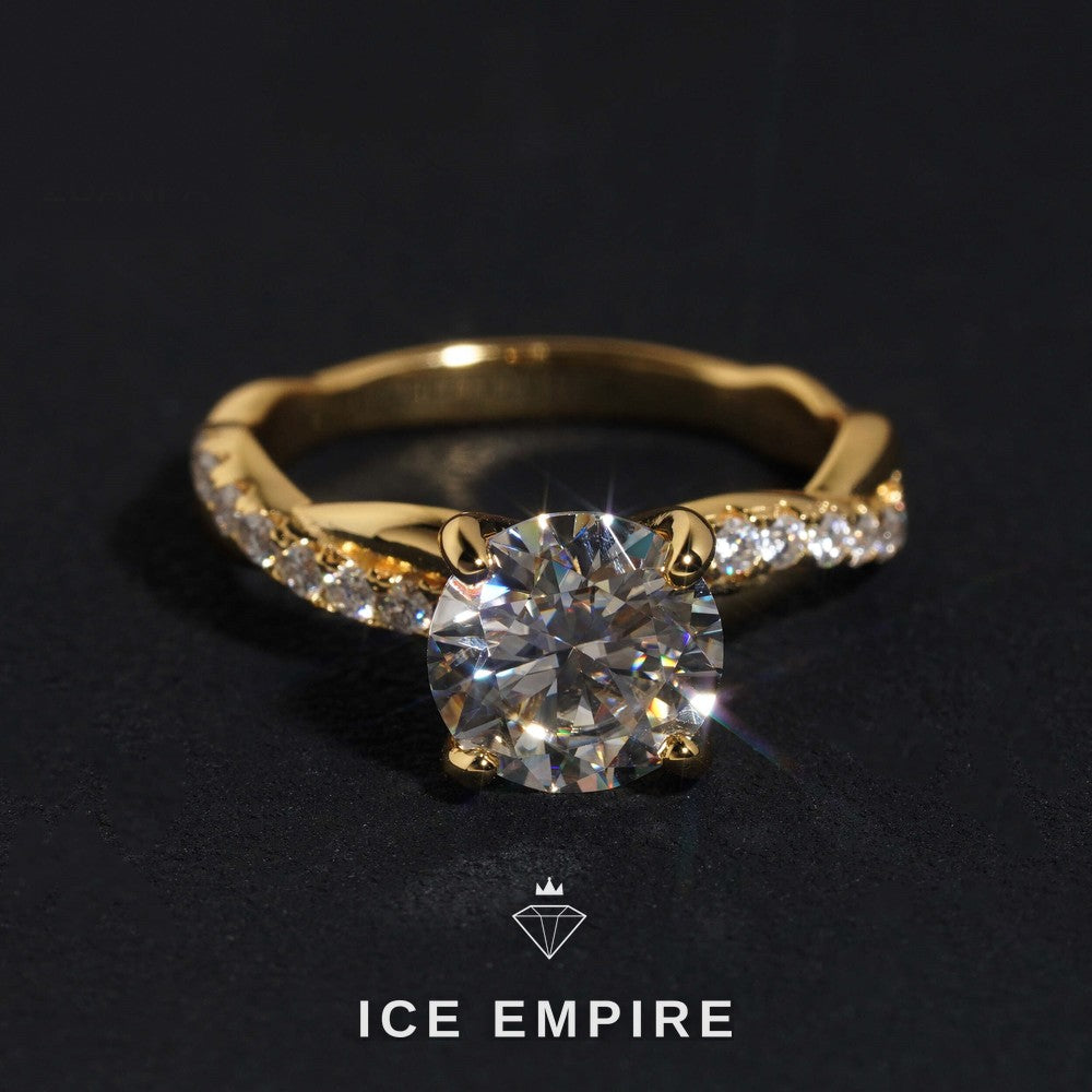 Iced Out 925 Silver Moissanite Wedding Band