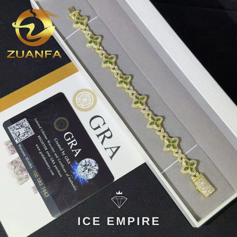 Iced Out 925 Silver Moissanite Bracelet