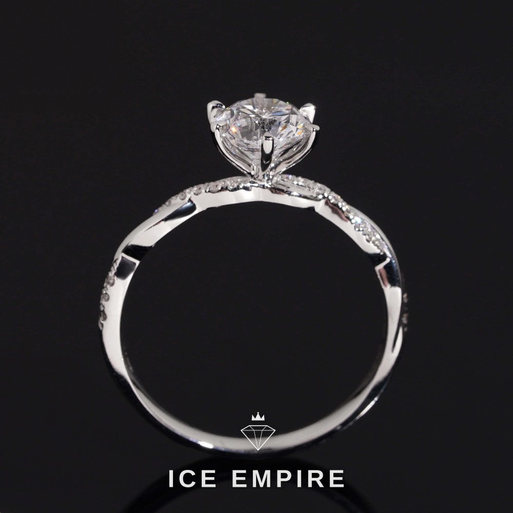 Iced Out Gold Plated Lab Grown Diamond Engagement Ring