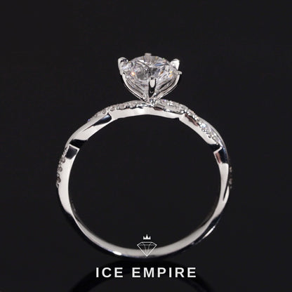 Iced Out Gold Plated Lab Grown Diamond Engagement Ring