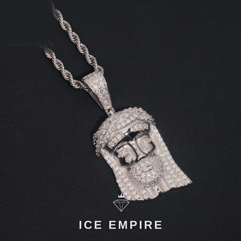 Iced Out Rose Gold Plated Moissanite Pendant