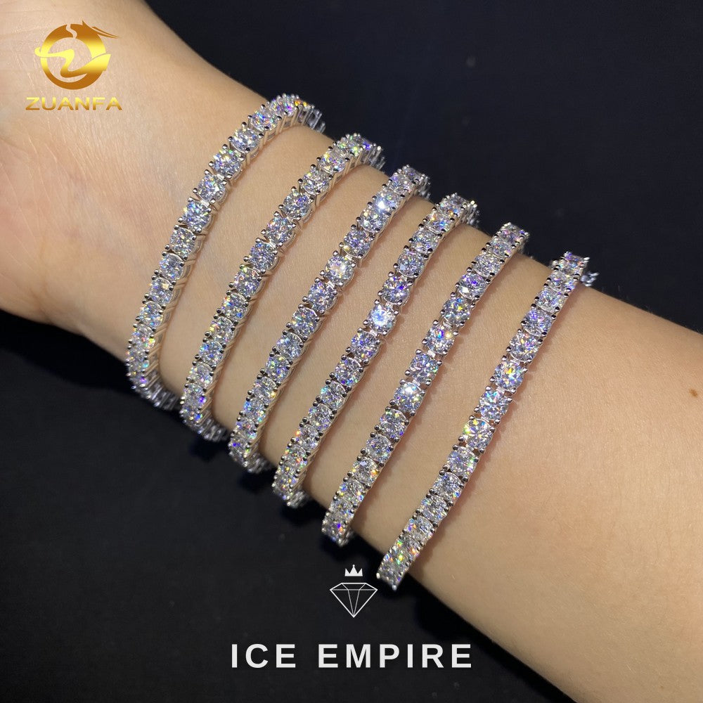 Iced Out Gold Plated Moissanite Tennis Chain