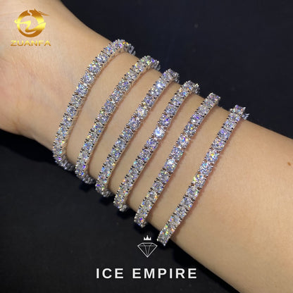 Iced Out Gold Plated Moissanite Tennis Chain