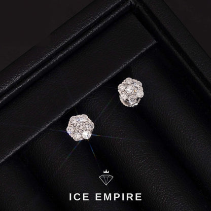 Iced Out Rose Gold Plated Lab Grown Diamond Earrings