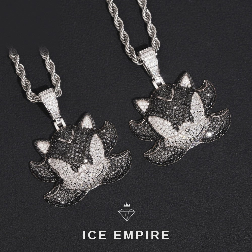Iced Out Rose Gold Plated Moissanite Pendant