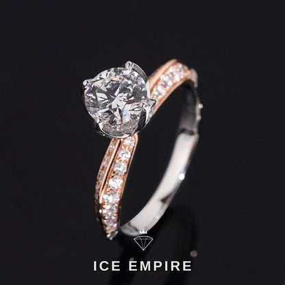 Iced Out 18K Gold Lab Grown Diamond Wedding Band