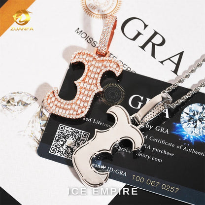 Iced Out Rose Gold Plated Pendant