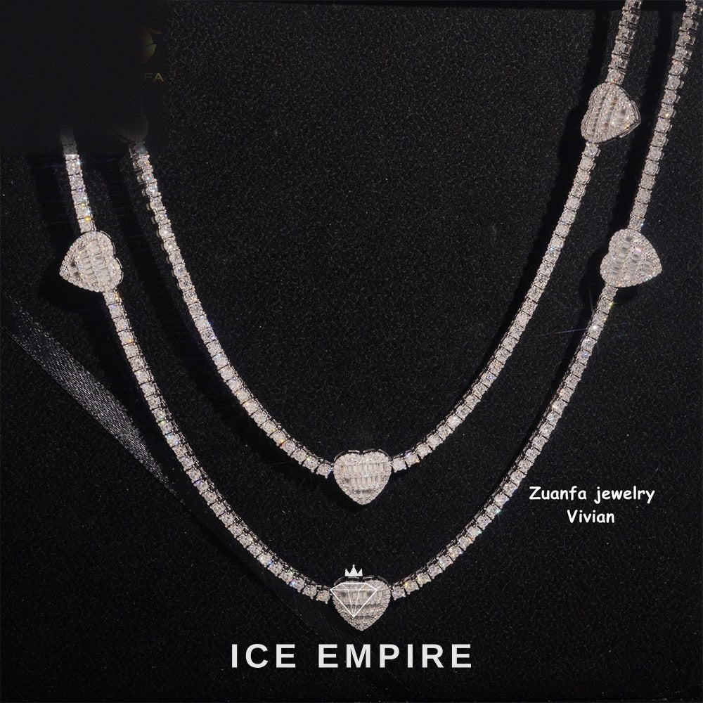 Iced Out Rose Gold Plated Moissanite Cuban Chain