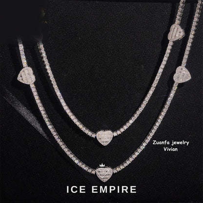 Iced Out Rose Gold Plated Moissanite Cuban Chain