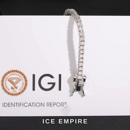 Iced Out 925 Silver Lab Grown Diamond Tennis Bracelet