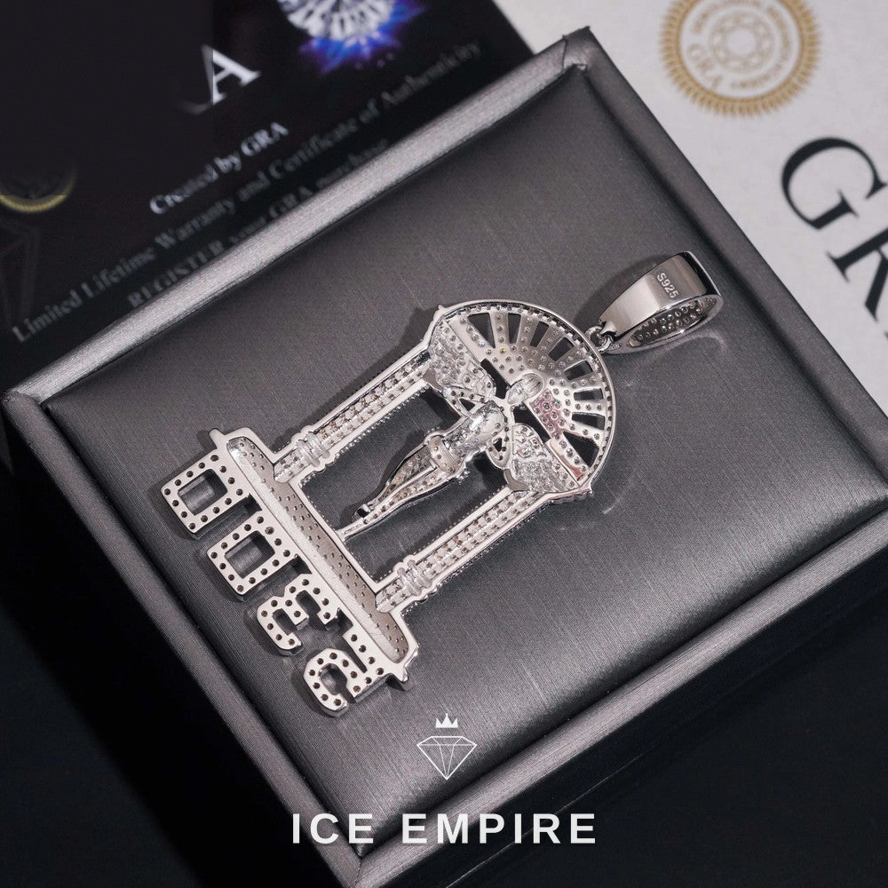 Iced Out 925 Silver Pendant