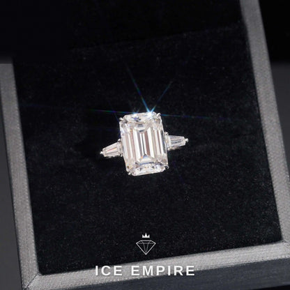 Iced Out 18K Gold Moissanite Wedding Band