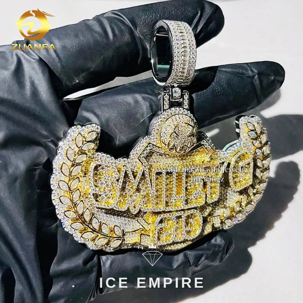 Iced Out Cross 925 Silver Pendant