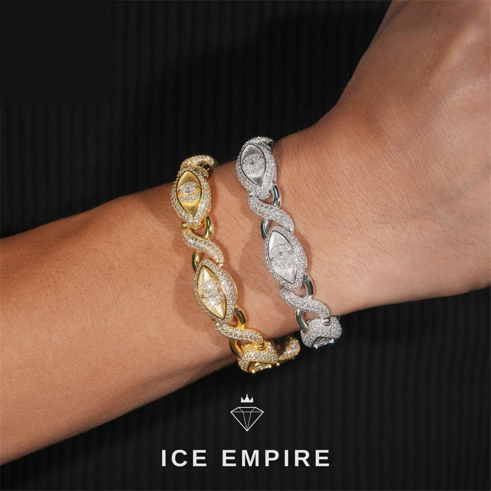 Iced Out Gold Plated Moissanite Cuban Chain