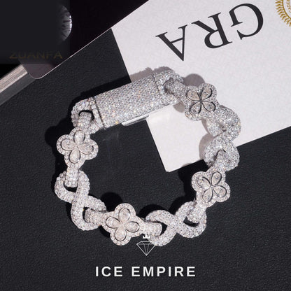 Iced Out Rose Gold Plated Moissanite Tennis Bracelet