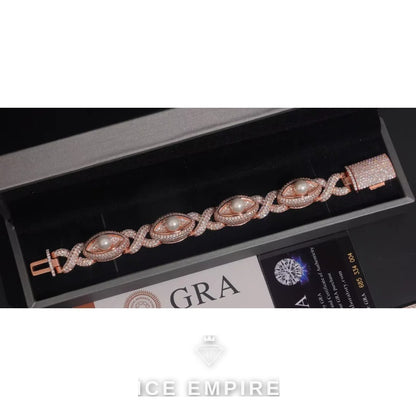 Iced Out 925 Silver Moissanite Cuban Chain