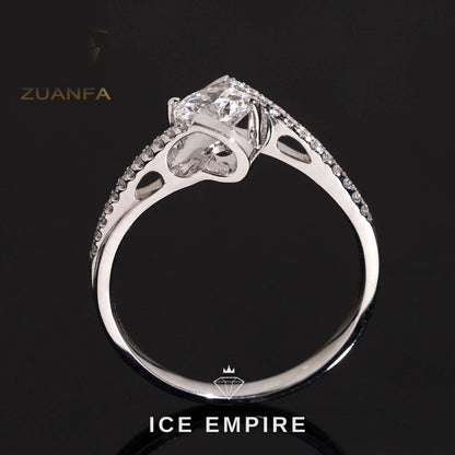 Iced Out 18K Gold Lab Grown Diamond Engagement Ring