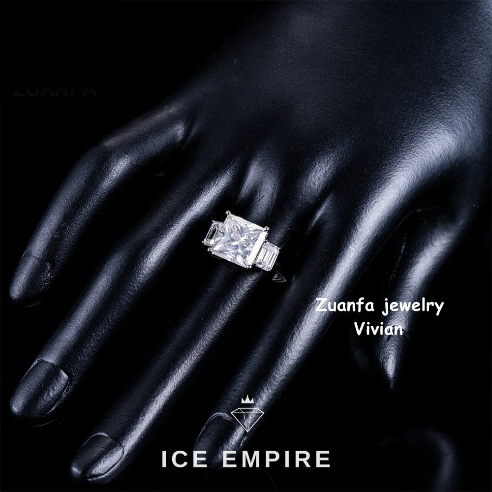 Iced Out Rose Gold Plated Moissanite Ring