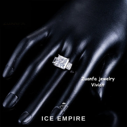 Iced Out Rose Gold Plated Moissanite Ring