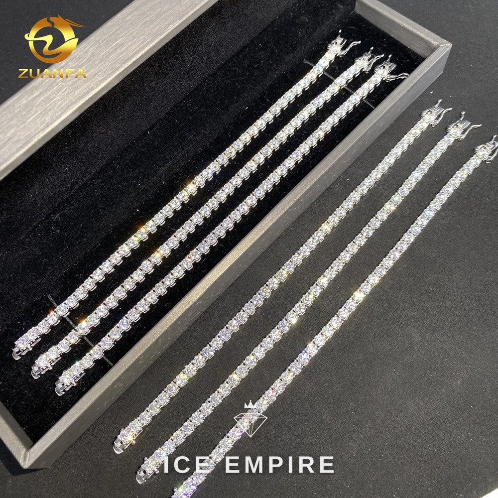 Iced Out Gold Plated Moissanite Tennis Chain