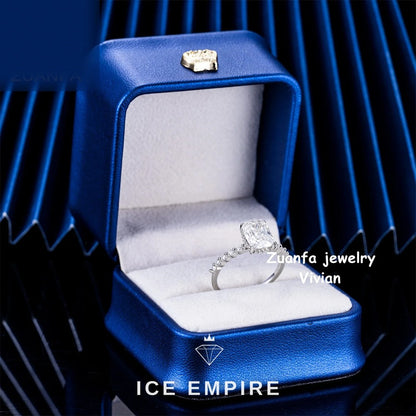 Iced Out 925 Silver Moissanite Wedding Band