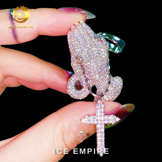 Iced Out 925 Silver Moissanite Pendant