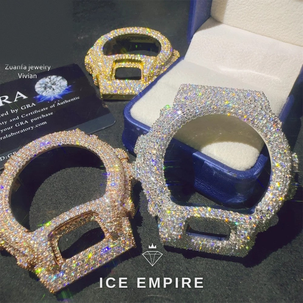 Iced Out 925 Silver Moissanite Watch
