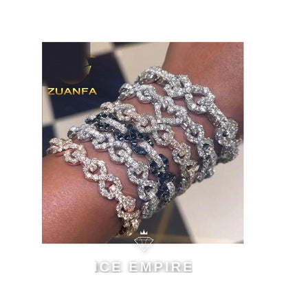 Iced Out Rose Gold Plated Moissanite Cuban Chain