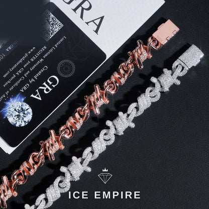 Iced Out 925 Silver Moissanite Cuban Chain