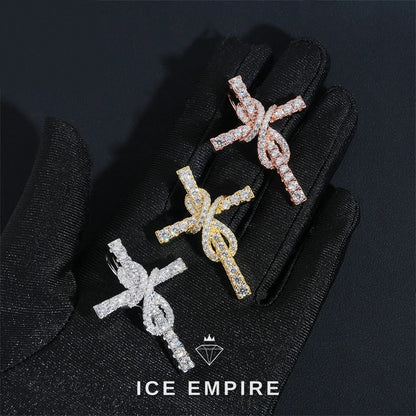 Iced Out Baguette Rose Gold Plated Moissanite Pendant