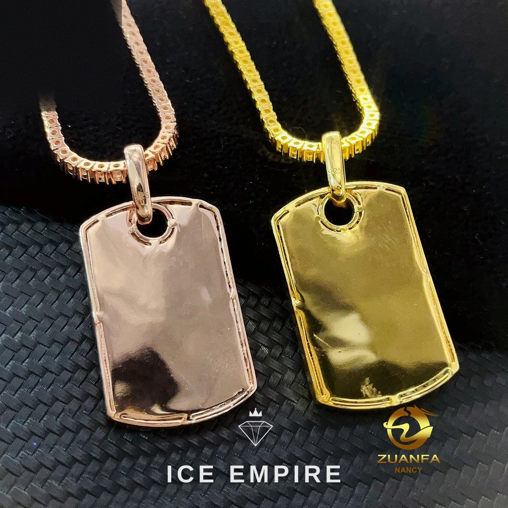Iced Out Rose Gold Plated Moissanite Pendant