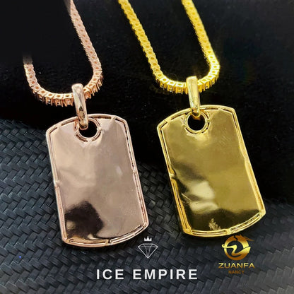 Iced Out Rose Gold Plated Moissanite Pendant