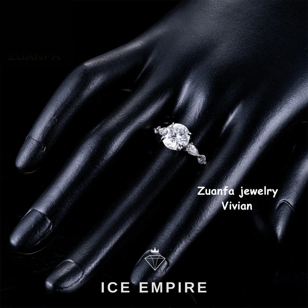 Iced Out 925 Silver Moissanite Ring