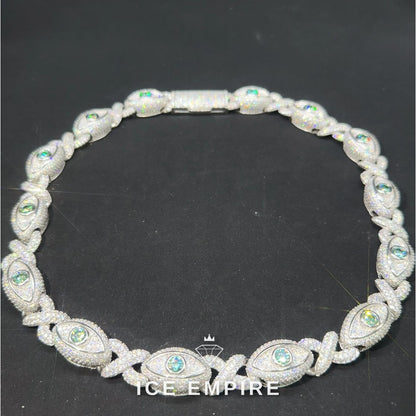 Iced Out Rose Gold Plated Moissanite Cuban Chain