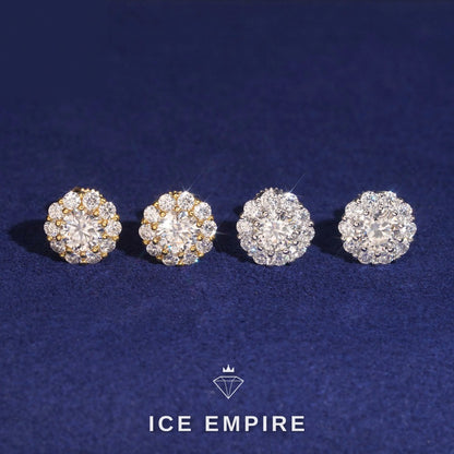 Iced Out Gold Plated Moissanite Earrings