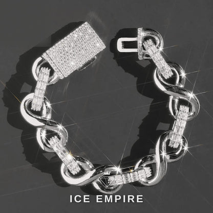 Iced Out Rose Gold Plated Moissanite Cuban Chain