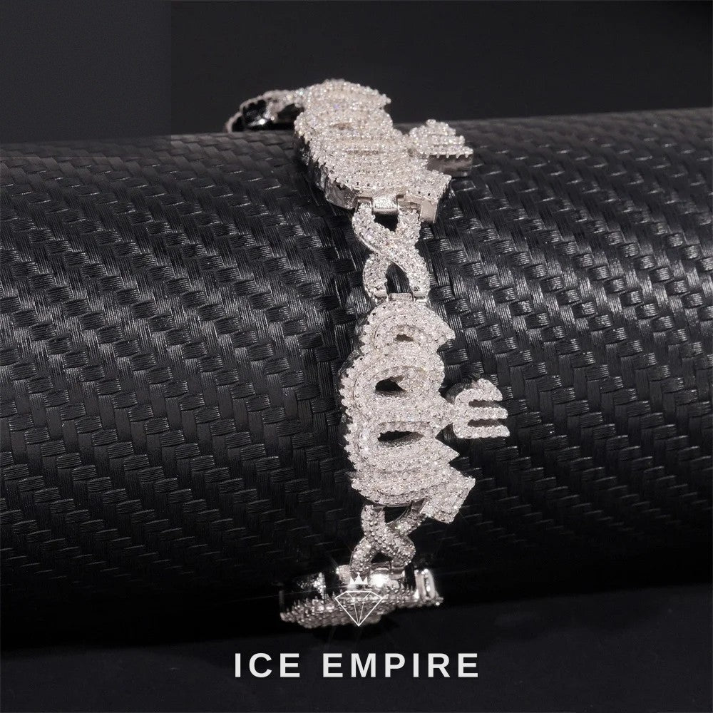 Iced Out Rose Gold Plated Moissanite Bracelet