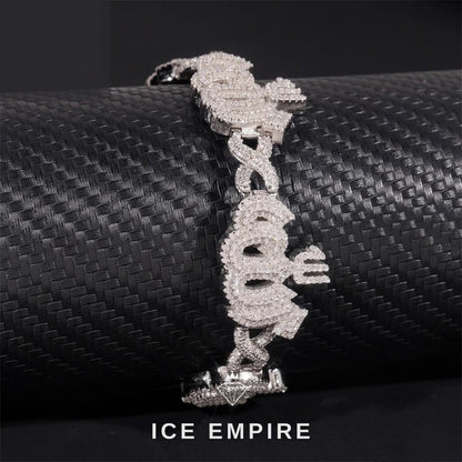 Iced Out Rose Gold Plated Moissanite Bracelet