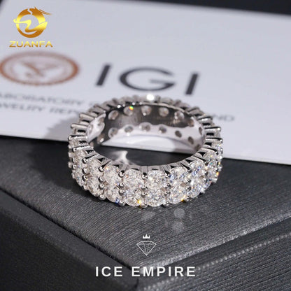 Iced Out 10K Gold Lab Grown Diamond Engagement Ring