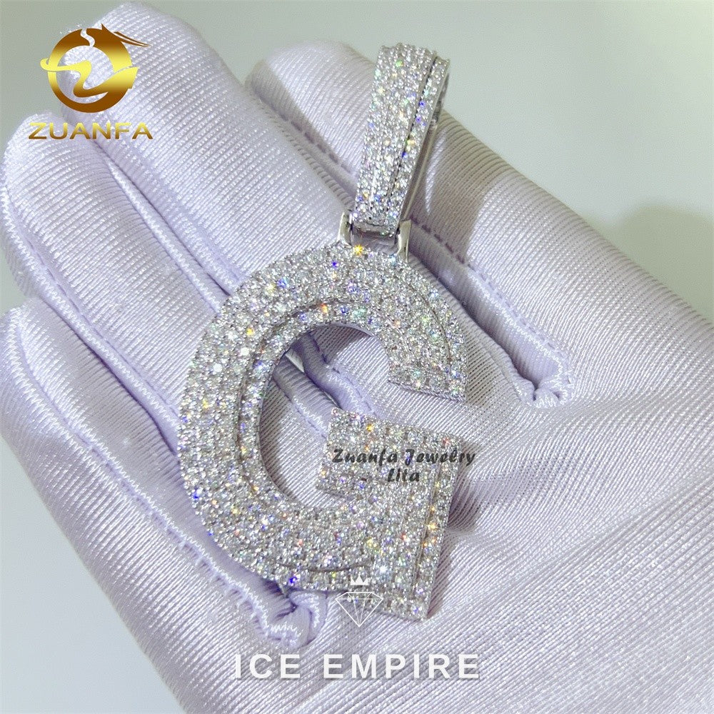 Iced Out 925 Silver Pendant