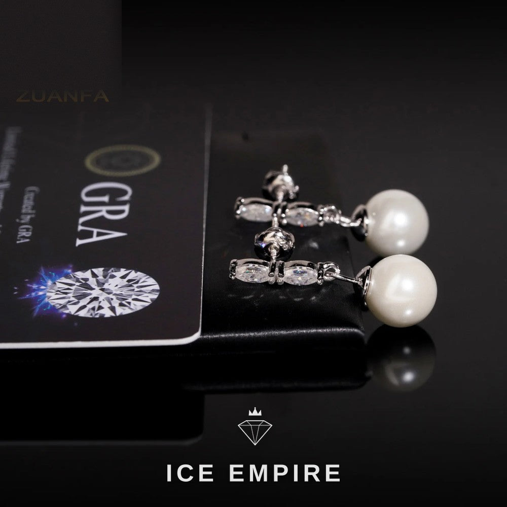 Iced Out Rose Gold Plated Moissanite Earrings