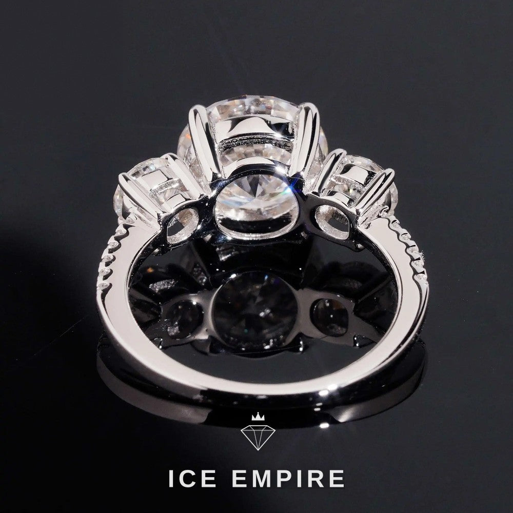 Iced Out Gold Plated Moissanite Wedding Band