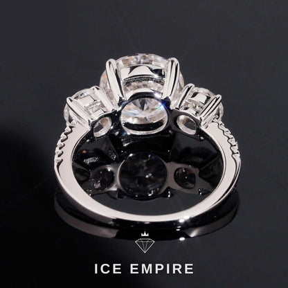 Iced Out Gold Plated Moissanite Wedding Band
