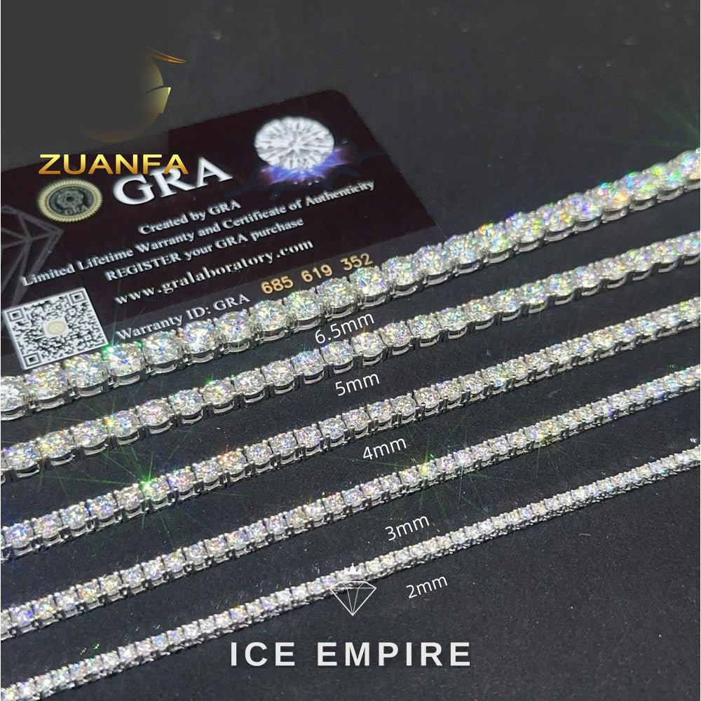 Iced Out Rose Gold Plated Moissanite Cuban Chain