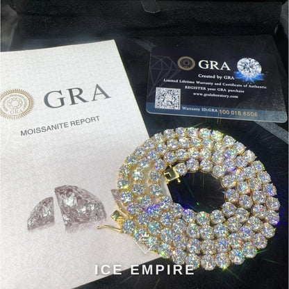 Iced Out Rose Gold Plated Moissanite Cuban Chain