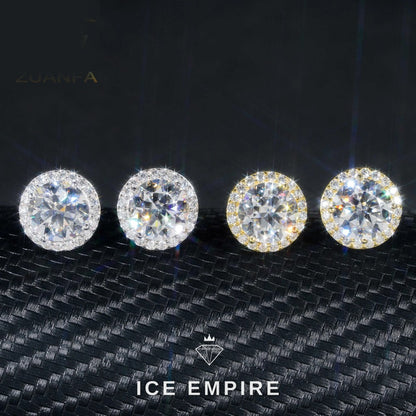 Iced Out 925 Silver Moissanite Earrings